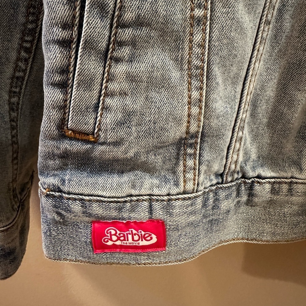 Mattel Creations Barbie The Movie Jean Jacket Rainbow Denim - Picture 7 of 8